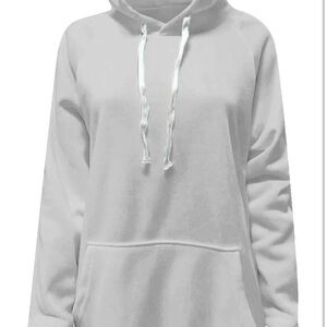 Elegant White Women's Hoodie